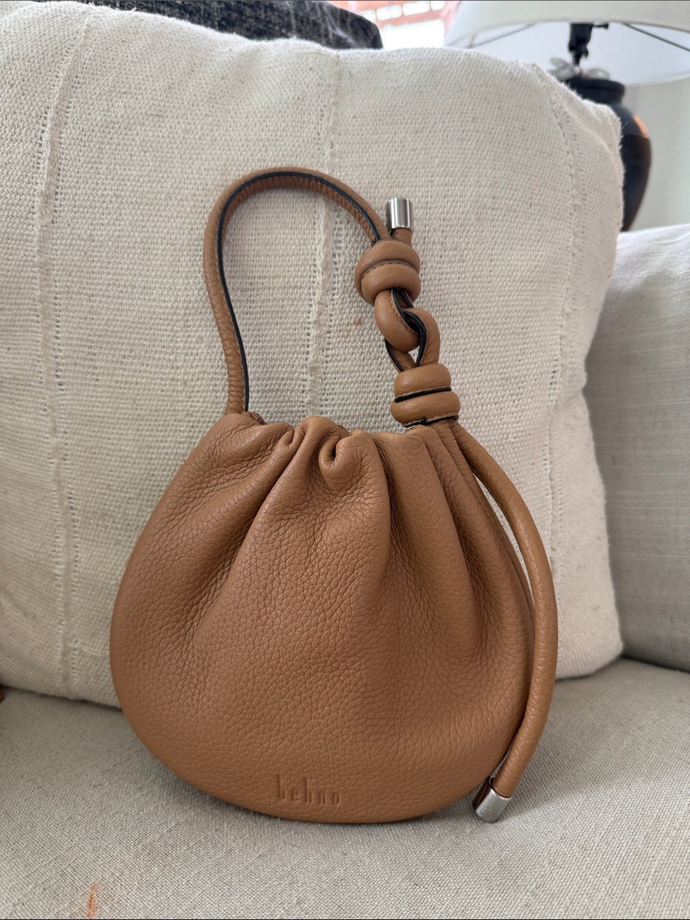 Behno Ina Mini Potli Bag (Almond)